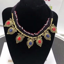 Load image into Gallery viewer, Vintage Statement Collar Choker Stones Necklace