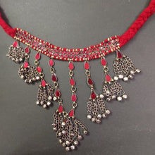 Load image into Gallery viewer, Handmade Tribal Mirror Choker Necklace