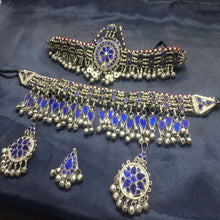 Load image into Gallery viewer, Blue Glass Stones Jewelry Set