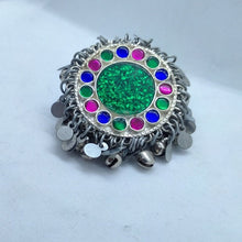 Load image into Gallery viewer, Yellow and Green Afghan Kuchi Massive Ring