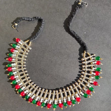 Load image into Gallery viewer, Metal Spikes Choker Necklace With Beads, Metal Choker Necklace