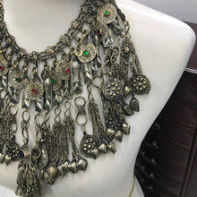 Load image into Gallery viewer, Silver Kuchi Dangling Tassels Oversized Necklace