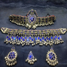 Load image into Gallery viewer, Blue Glass Stones Jewelry Set