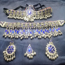 Load image into Gallery viewer, Blue Glass Stones Jewelry Set