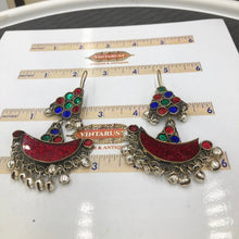 Load image into Gallery viewer, Tribal Antique Dangle Multicolor Earrings