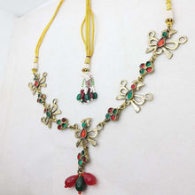 Load image into Gallery viewer, Afghan Multicolor Birds Choker Necklace, Multicolor Necklace With Adjustable Length