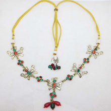 Load image into Gallery viewer, Afghan Multicolor Birds Choker Necklace, Multicolor Necklace With Adjustable Length