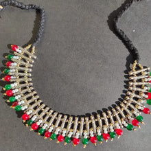 Load image into Gallery viewer, Metal Spikes Choker Necklace With Beads, Metal Choker Necklace