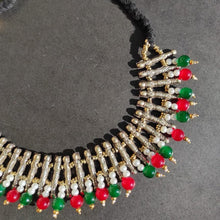 Load image into Gallery viewer, Metal Spikes Choker Necklace With Beads, Metal Choker Necklace