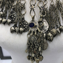 Load image into Gallery viewer, Silver Kuchi Dangling Tassels Oversized Necklace