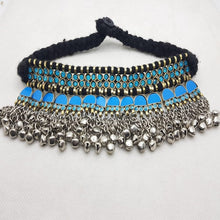 Load image into Gallery viewer, Turkmen Handmade Tribal Choker With Glass Stones and Bells