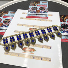 Load image into Gallery viewer, Red and Blue Glass Stones Collar Choker Necklace