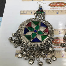 Load image into Gallery viewer, Vintage Style Silver Tribal Earrings