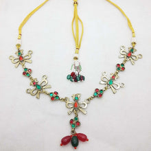 Load image into Gallery viewer, Afghan Multicolor Birds Choker Necklace, Multicolor Necklace With Adjustable Length
