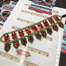 Load image into Gallery viewer, Red and Blue Glass Stones Collar Choker Necklace