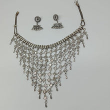 Load image into Gallery viewer, Silver Jewelry Set- Choker Necklace With Earrings