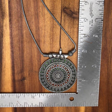 Load image into Gallery viewer, Silver Large Pendant Necklace With Chain, Silver Pendant Necklace