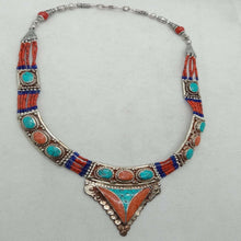 Load image into Gallery viewer, Ethnic Handmade Nepalese Stones Tribal Choker Necklace
