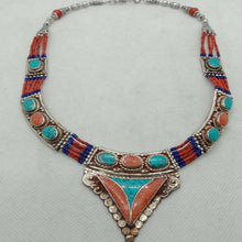Load image into Gallery viewer, Ethnic Handmade Nepalese Stones Tribal Choker Necklace