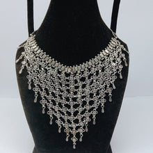 Load image into Gallery viewer, Silver Jewelry Set- Choker Necklace With Earrings