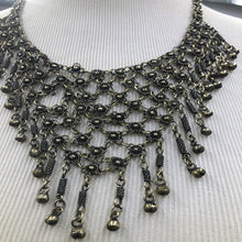 Load image into Gallery viewer, Vintage Rusty Floral Design Choker Necklace With Dangling Bells