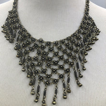 Load image into Gallery viewer, Vintage Rusty Floral Design Choker Necklace With Dangling Bells