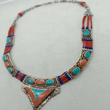Load image into Gallery viewer, Ethnic Handmade Nepalese Stones Tribal Choker Necklace