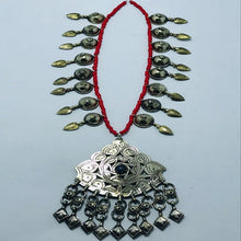 Load image into Gallery viewer, Tribal Nomadic Beaded Chain Pendant Embellished With Turkman Buttons