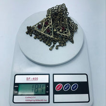 Load image into Gallery viewer, Three Dangling Pendants Necklace, Vintage Choker Necklace