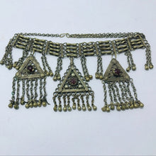 Load image into Gallery viewer, Three Dangling Pendants Necklace, Vintage Choker Necklace