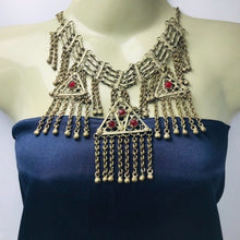 Load image into Gallery viewer, Three Dangling Pendants Necklace, Vintage Choker Necklace