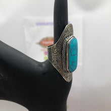 Load image into Gallery viewer, Turkmen Turquoise Ring, Stone Ring, Statement Ring