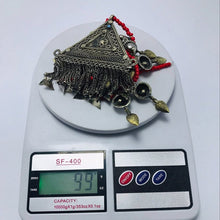 Load image into Gallery viewer, Tribal Nomadic Beaded Chain Pendant Embellished With Turkman Buttons