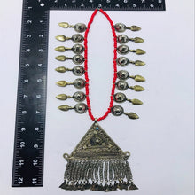 Load image into Gallery viewer, Tribal Nomadic Beaded Chain Pendant Embellished With Turkman Buttons