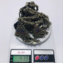 Load image into Gallery viewer, Multi Layers Beaded Choker Necklace With Dangling Pendants and Coins