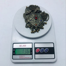 Load image into Gallery viewer, Handmade Antique Bib Necklace With Pendant, Tribal Necklace