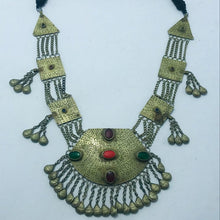Load image into Gallery viewer, Bohemian Silver Kuchi Vintage Massive Pendant Necklace