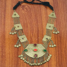 Load image into Gallery viewer, Bohemian Silver Kuchi Vintage Massive Pendant Necklace