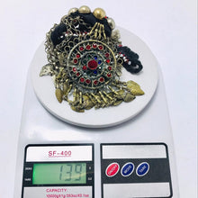 Load image into Gallery viewer, Turkman Necklace With Long Dangling Tassels