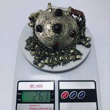 Load image into Gallery viewer, Afghan Kuchi Necklace With Glass Stone