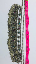 Load image into Gallery viewer, Vintage Choker Necklace With Dangling Silver Kuchi Tassels