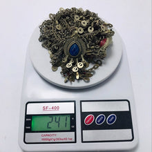 Load image into Gallery viewer, Silver Kuchi Tassels Long Pendant Necklace