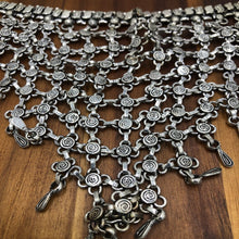 Load image into Gallery viewer, Silver Tone Ethnic Choker Necklace