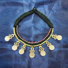 Load image into Gallery viewer, Vintage Statement Choker Necklace With Dangling Coins
