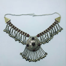 Load image into Gallery viewer, Afghan Kuchi Necklace With Glass Stone