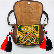 Load image into Gallery viewer, Ethnic Handmade Cross Bag Embellished With Laces, Coins and Beads