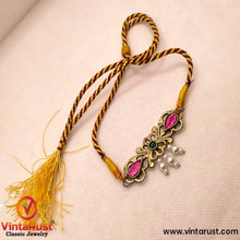 Load image into Gallery viewer, Pearls and Vintage Glass Stones Choker Necklace