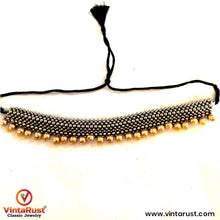 Load image into Gallery viewer, Silver Statement Choker Necklace With Pearls