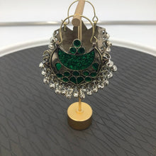Load image into Gallery viewer, Tribal Green Glass Stones Earrings