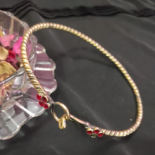 Load image into Gallery viewer, Jhumka Earrings and Statement Choker Necklace